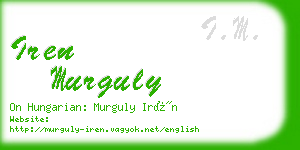 iren murguly business card